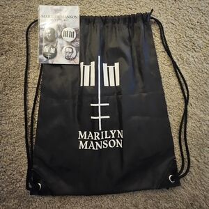 Marilyn Manson Exclusive VIP Drawstring Backpack & Set Of Buttons, Unopened